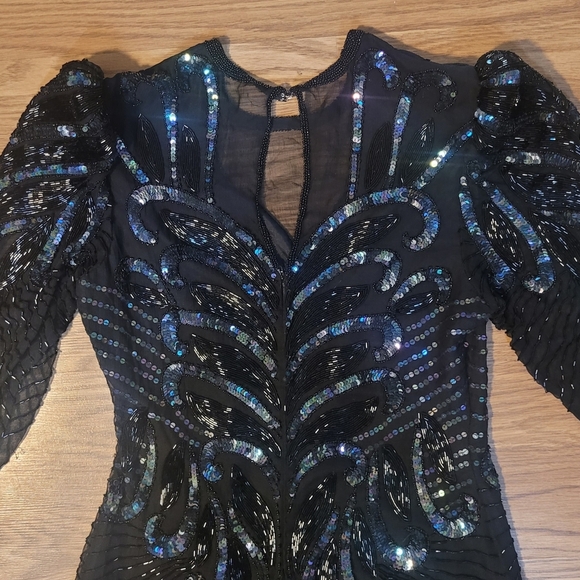 Stunning Vintage Black Sequined and Beaded Dress from Scala - Picture 12 of 16